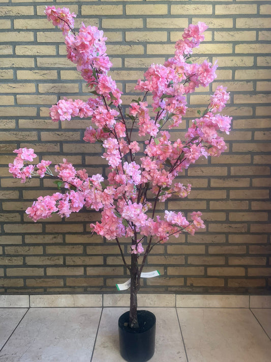 Kunstplant - Prunus - Kersenbloesem - Roze - 135cm