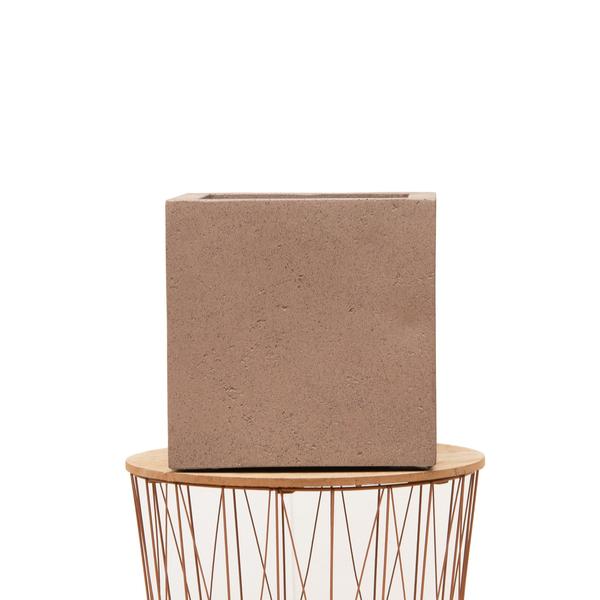 Pot Grigio Cube Bronze - D50 x H50