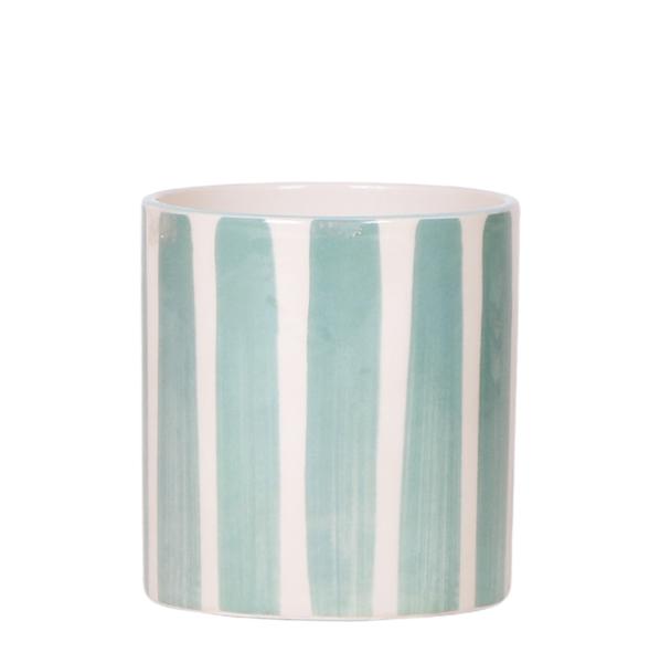 Kolibri Home | Painted stripe  - Turquoise - Ø9cm