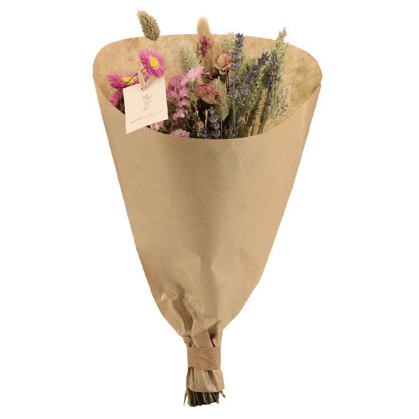 Droogbloemen Field Bouquet Pink - Ø15cm - ↕35cm