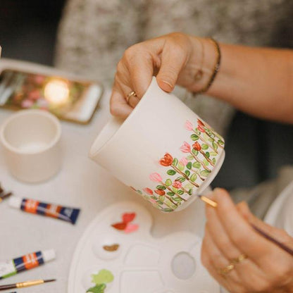 Kolibri Creatives | Verfpakket voor het schilderen van bloempotten + succulenten | voor minimaal 4 personen | Creatieve visionair