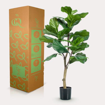 Kunstplant - Ficus Lyrata - Tabaksplant - 90 cm