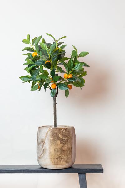 Kunstplant - Citrus Sinensis - Sinaasappelboom - 75 cm