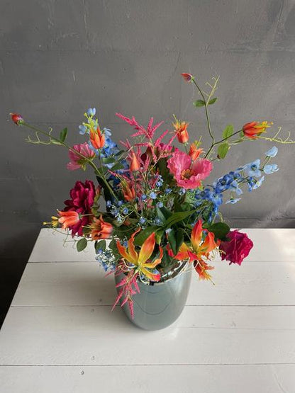 Kunstbloemen - Boeket L - Colourful Glam - 80cm