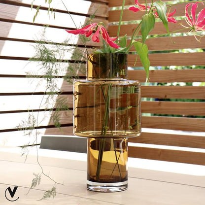 Vaas glas Juba M - H40 W20 - Cognac